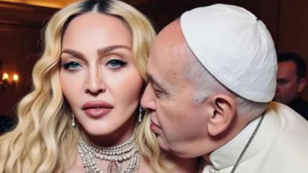 Madonna upset fans after she shared inappropriate AI generated images of her and Pope Francis on her Instagram Story Friday night