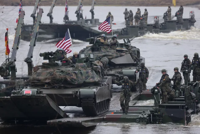 Nato Dragon 24 military exercise in March near Gniew Poland Picture Getty