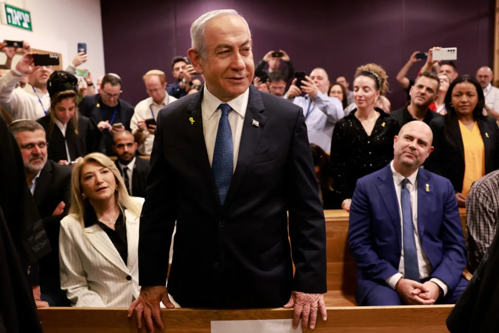 Netanyahu is also testifying in a corruption case against him within Israel
