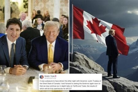 President elect Donald Trump and Canadian Prime Minister Trudeau met for dinner at Mar a Lago in late November after the US leader threatened high tariffs on its northern neighbor