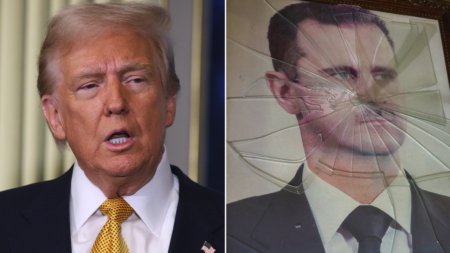 President elect Trump reacted Sunday morning to the news that Syrian dictator Bashar Assad had fled Syria