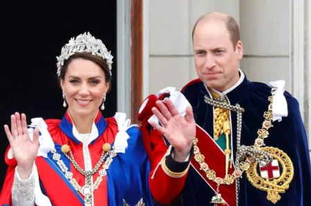Prince William with his wife Princess Kate at King Charless coronation last year