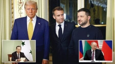 The incoming president met with President Volodymyr Zelensky and French President Emmanuel Macron Saturday