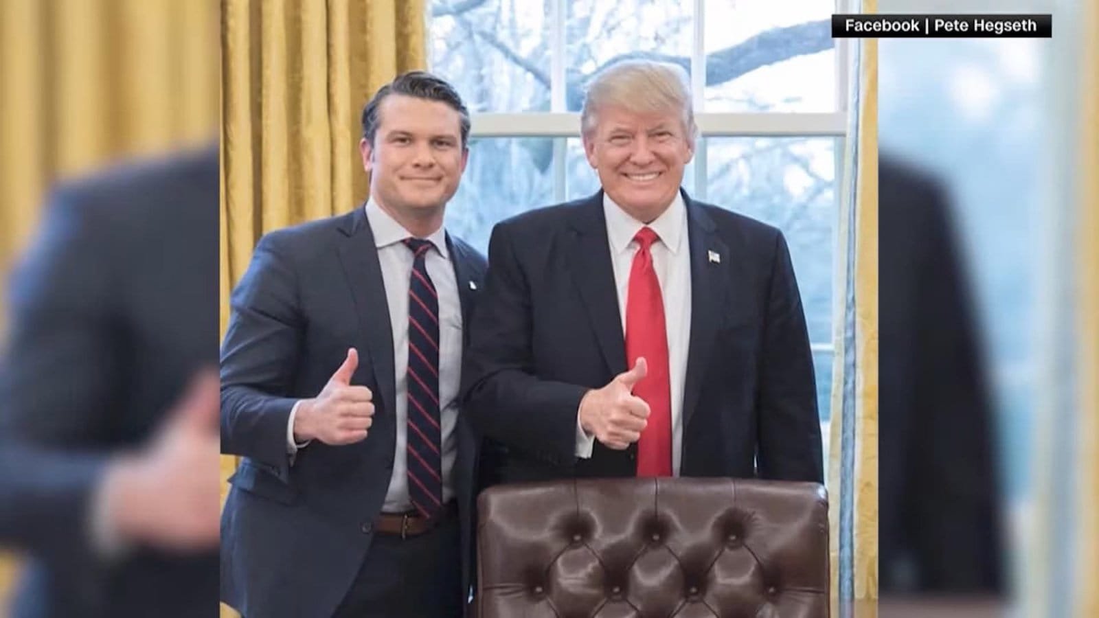 Trump firmly threw his full support behind Pete Hegseth