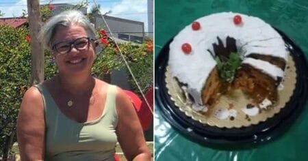 Zeli Terezinha Silva dos Anjos, 61, prepared the festive treat for a family meal in Torres, Brazil, on December 23 (Picture: Facebook/Jam Press)