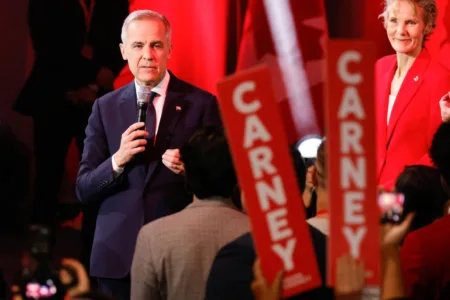 Mark Carney was named Justin Trudeau’s successor on Sunday.REUTERS