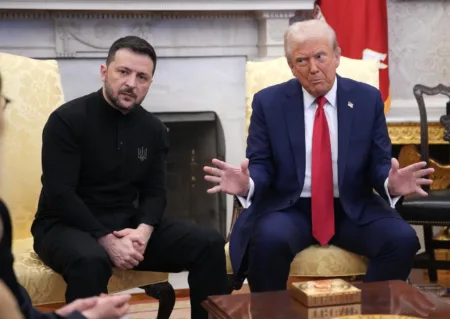Donald Trump and Volodymyr Zelensky meet in the Oval Office at the White House on February 28, 2025 in Washington, DC.Getty Images