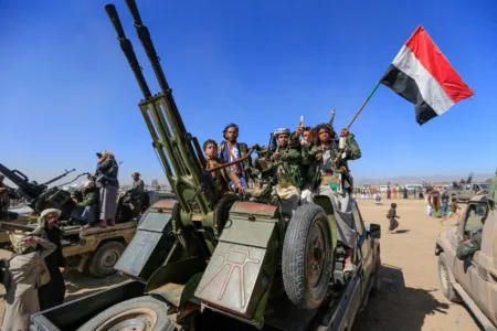 The Yemen-based Houthi rebels have warned that they are ready to attack Israel if the war in Gaza resumes.AFP via Getty Images