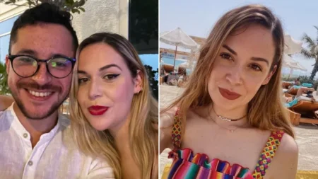 Greta Marie Otteson and her South African fiance Arno Els Quinton were discovered mysteriously dead in separate rooms (Picture: ViralPress)
