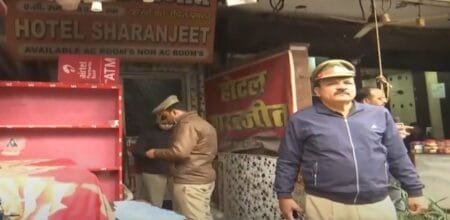 The suspect, 24-year-old Arshad, is believed to have taken his relatives to the Hotel Sharanjit in the Naka area and killed them as part of a family dispute (Picture: NDTV)
