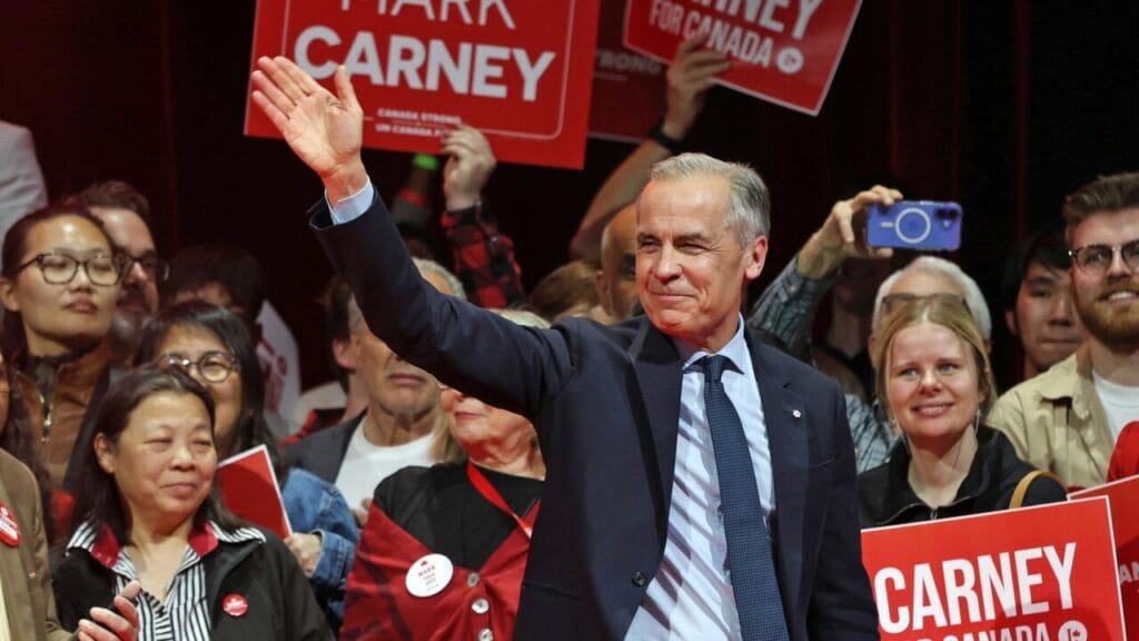 Mark Carney was tapped by voters as best candidate to deal with Trump. © Andrej Ivanov, Roberto Schmidt, AFP