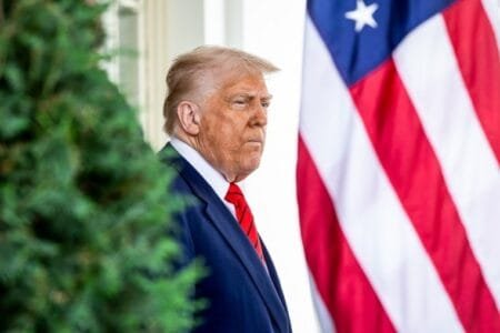 US President Donald Trump said he would hold a news conference in the Oval Office at 10am local time (3pm) Photograph: Mark Schiefelbein/AP