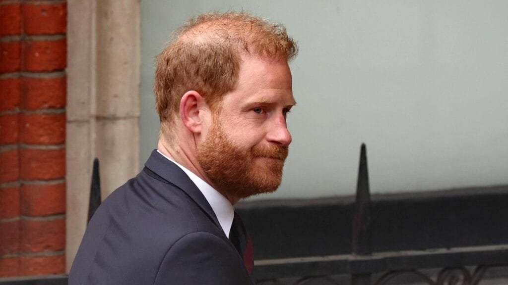Britain’s Prince Harry made a rare visit to the UK last month for his appeal hearing over the downgrading of his personal security. Picture: AFP