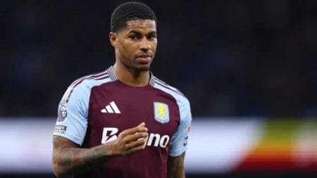 Marcus Rashford has scored four goals in 17 matches in all competitions since joining Aston Villa in February