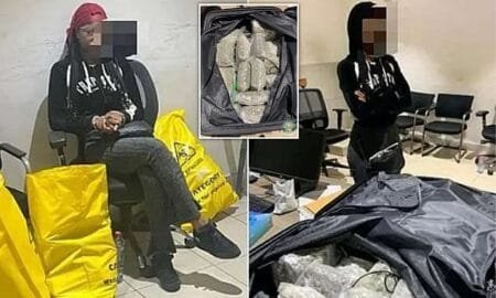 A smuggler on a British Airways flight was found to be trying to import 18kg of cannabis (Picture: NACOC)