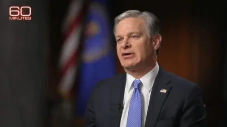 Christopher Wray talks with CBS about stepping down when Trump takes office