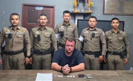 Michael Philip Martin was caught after driving against traffic (Picture: Viral Press)