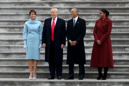 Michelle Obama attended Donald Turmps first inauguration eight years ago