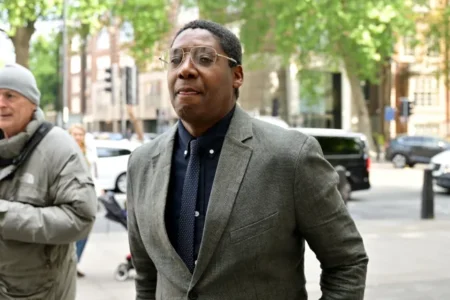 Ochuko Ojiri, star of Bargain Hunt, arrives at Westminster Magistrates’ Court in London (Picture: Getty)