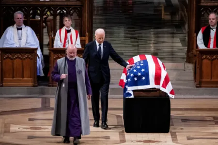 President Biden honored the late President Jimmy Carter at a state funeral in Washington DC M10news