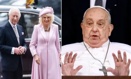 The King and Queen had planned to see the Pope (Picture: Getty/Reuters)