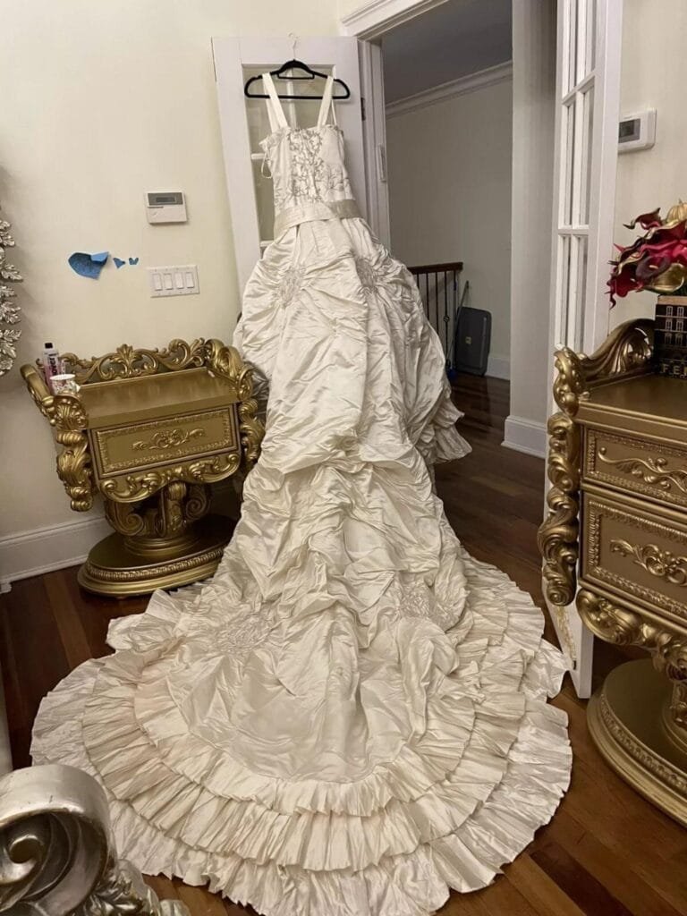 Melania Trump’s couture Christian Dior by John Galliano wedding gown is up for grabs on eBay. eBay/svjabc1 Melania Trump’s couture Christian Dior by John Galliano wedding gown is up for grabs on eBay.
eBay/svjabc1