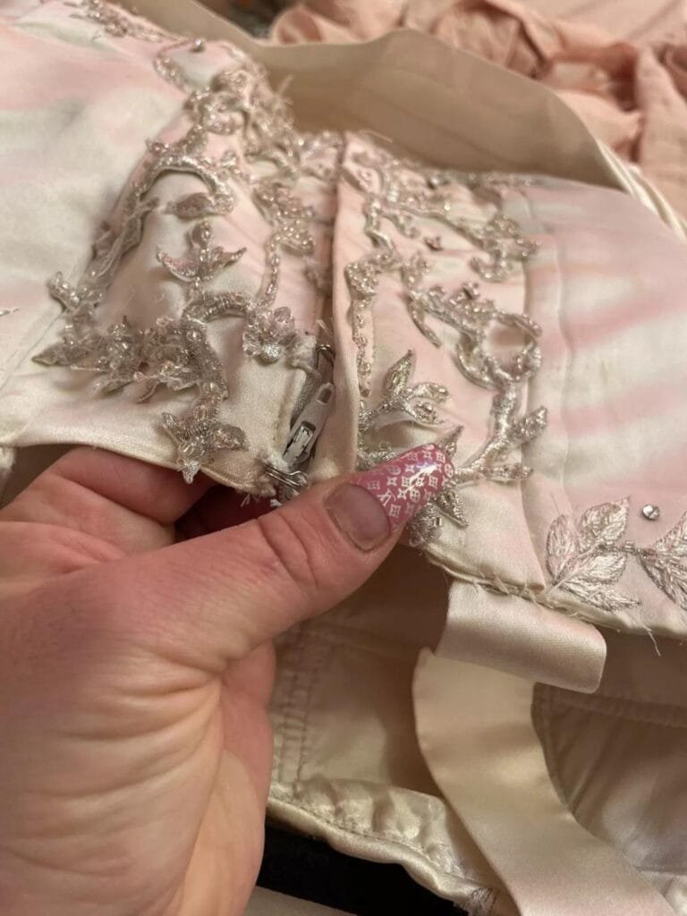 The dress weighs a whopping 60 pounds, according to the original Vogue article. eBay/svjabc1 The dress weighs a whopping 60 pounds, according to the original Vogue article.
eBay/svjabc1