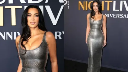 Kim Kardashian at SNL50: The Anniversary Special at 30 Rockefeller Plaza on February 16, 2025 in New York, New York. John Nacion