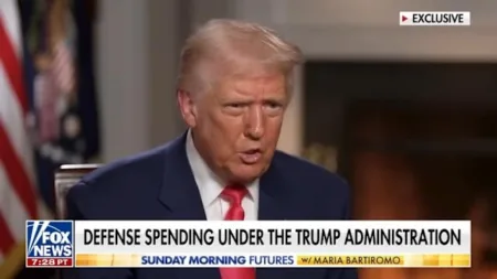 President Trump gave the grim warning as he lamented the dangers of stockpiling nukes.Fox News