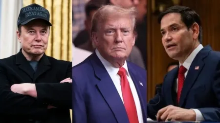 DOGE head Elon Musk, US President Donald Trump and US Secretary of State Marco Rubio | File Image/AFP