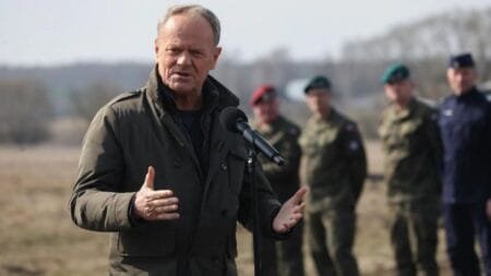 Poland's Prime Minister Donald Tusk visited the Poland-Belarus border on Saturday