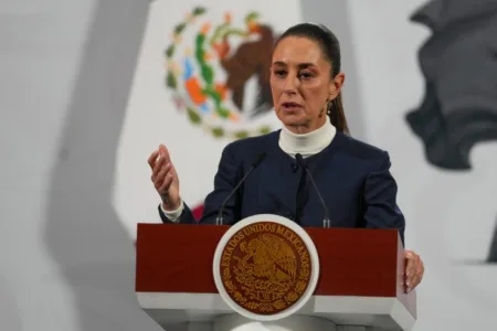 Mexico’s President Claudia Sheinbaum announced the deal with President Trump Monday.AP