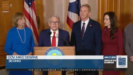 Ohio Gov. Mike DeWine announced Friday that Lt. Gov. Jon Husted would fill a seat left vacant by Vice President-elect JD Vance in the US Senate for the next two years.The Ohio Channel