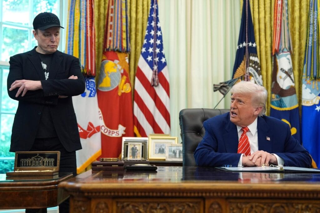 Musk and Trump have been feuding after the Tesla CEO spoke out on the president’s “big beautiful” bill.AP