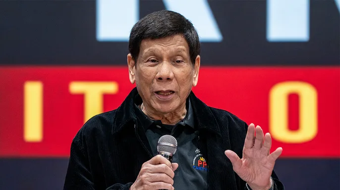 Former Philippine President Rodrigo Duterte was arrested at Manila Ninoy Aquino International Airport following an order from the International Criminal Court (ICC). (AP)