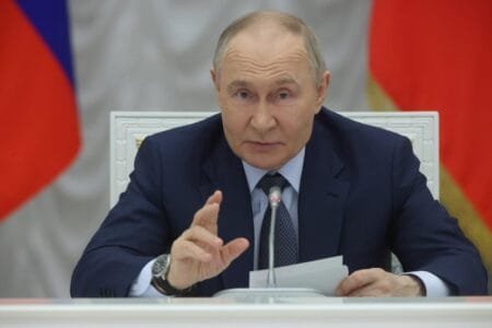 Russian President Vladimir Putin’s conditions for ending the war in Ukraine include a demand that Western leaders pledge in writing to stop enlarging NATO eastwards, according to reports.Getty Images