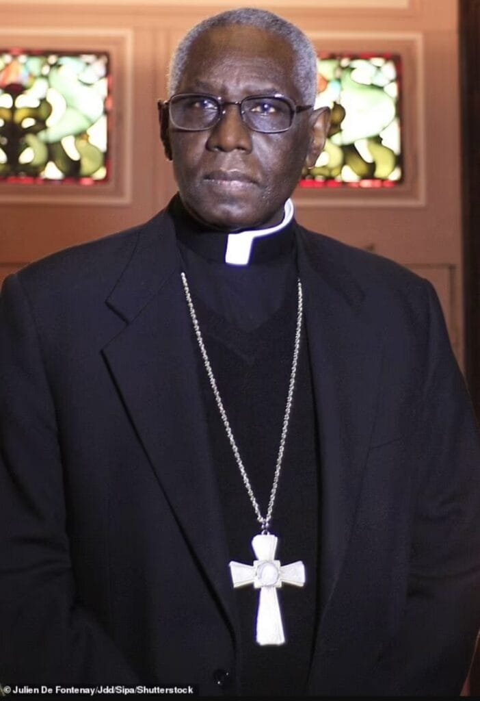 Cardinal Robert Sarah, from Guinea, a conservative figure in the Catholic hierarchy. Cardinal Robert Sarah, from Guinea, a conservative figure in the Catholic hierarchy.