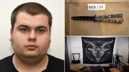 Neo-Nazi satanist Cameron Finnigan was jailed for encouraging suicide online and possessing terror material (Picture: PA)