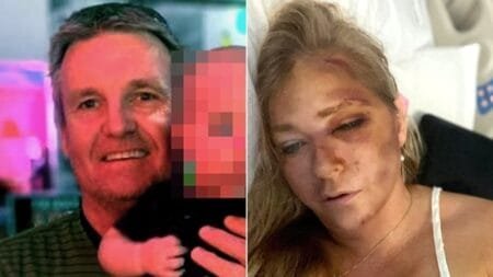 Bus driver Ross Munns has commented on the crash after Virginia Giuffre’s Instagram post claiming she was on death’s door (Picture: Getty)
