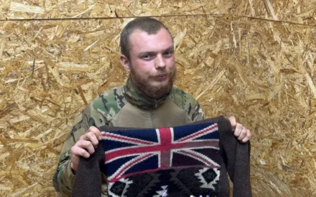 Anderson was arrested last autumn by Russian forces (Picture: X)