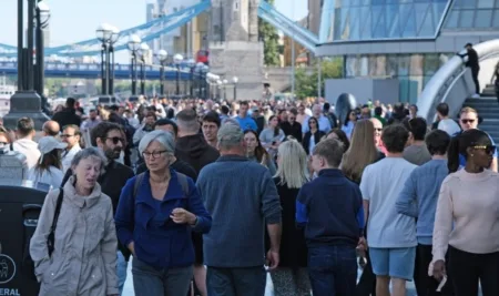 The Office for National Statistics (ONS) projected that the number of people will grow by almost five million over the next decade (Picture: Getty)
