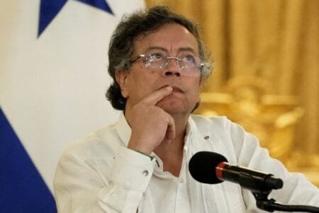 Colombian President Gustavo Petro said he ‘thinks the US took away his visa’ (Picture: Reuters)