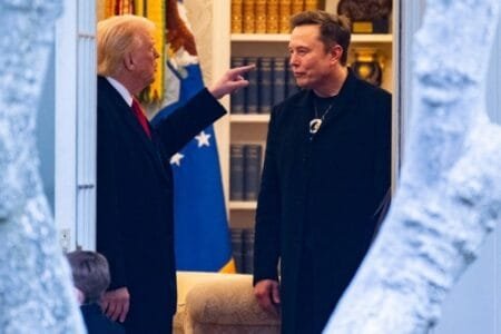 Trump reportedly dropped the F-bomb when speaking about Musk (Picture: AFP)