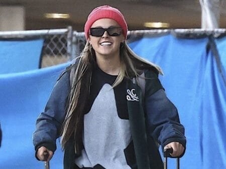 JoJo looked delighted to be back home after her CBB stint (Picture: SL/Terma /Backgrid)
