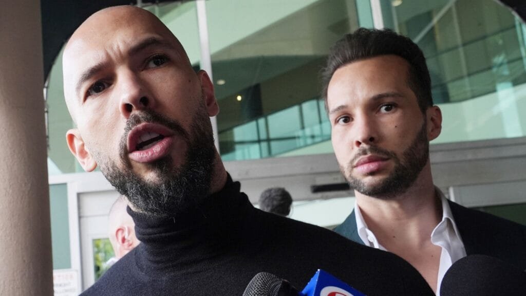 Andrew and Tristan Tate. File pic: AP