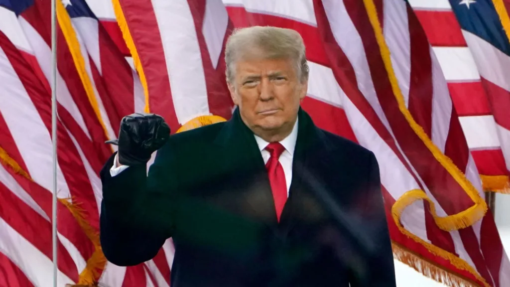 Trump Slams BBC Over Edited Speech Clip as Top Executives Resign Donald Trump during the speech on 6 January 2021. AP file pic