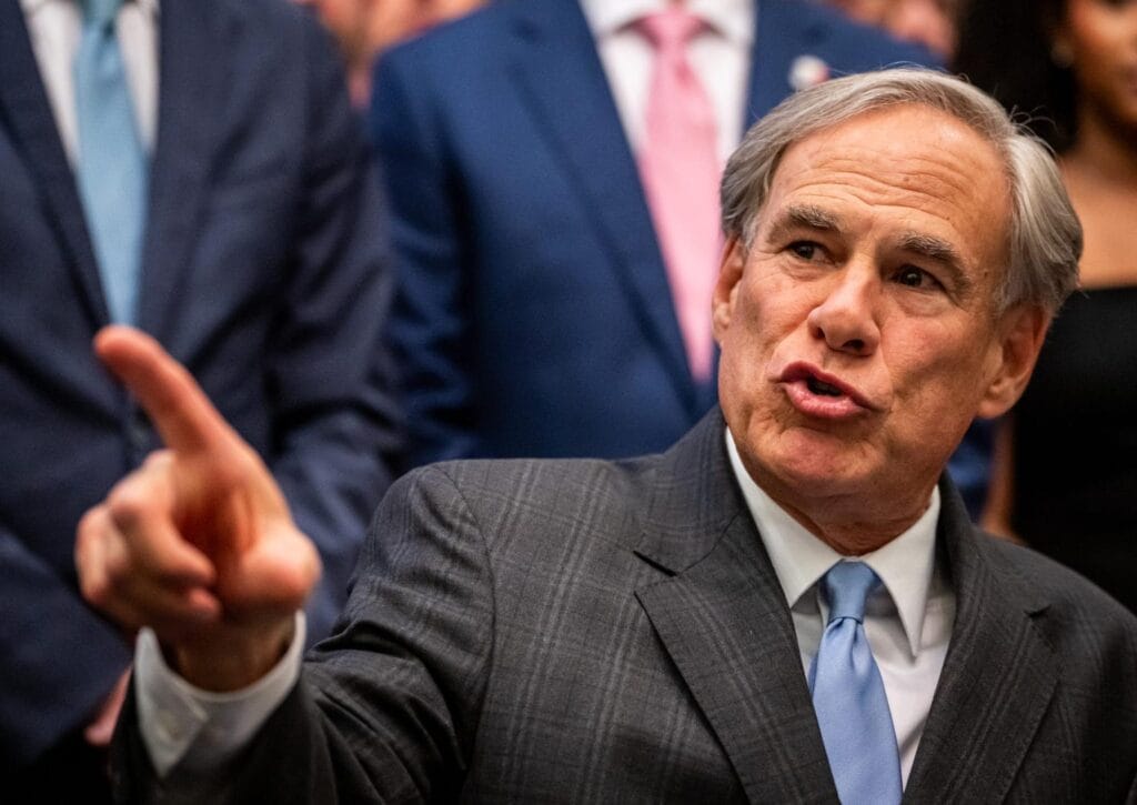 Governor Abbott threatened the death penalty for the two illegal immigrants suspected in the death of Ava Moore.Sara Diggins/American-Statesman / USA TODAY NETWORK via Imagn Images