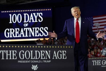 Trump returned to Michigan, the state that delivered him victories in 2016 and 2024, for the rally.REUTERS