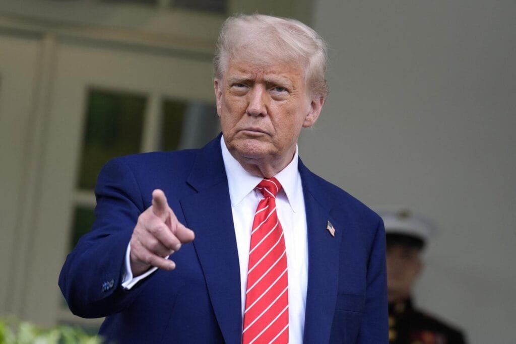 Trump posted about tariffs on Chinese goods ahead of high-level US-Beijing talks.Gripas Yuri/ABACA/Shutterstock